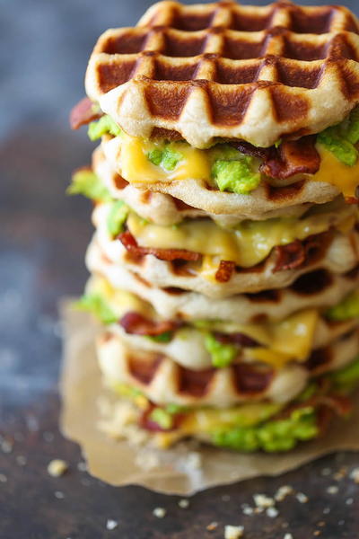 Bacon and Avocado Waffle Grilled Cheese Bacon and Avocado Waffle Grilled Cheese