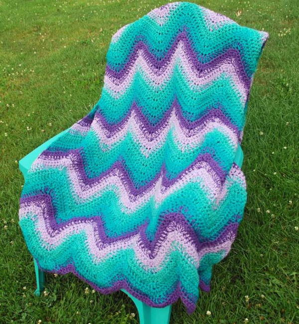 Pretty Cool Colors Large Crochet Blanket Pretty Cool Colors Large Crochet Blanket