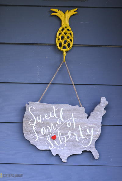 Patriotic Hand Lettered Wood sign Patriotic Hand Lettered Wood sign