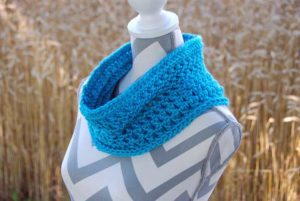 Sky Blue Crochet Cowl