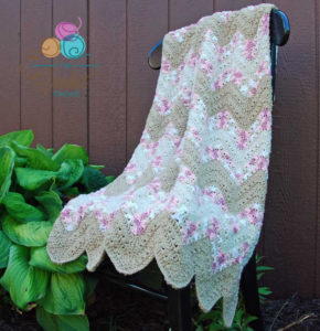 Sweetheart Chevron Crochet Baby Blanket