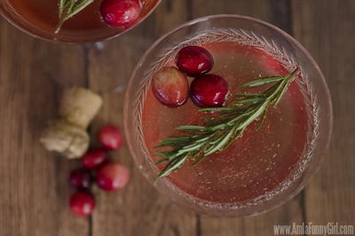 Cran-Raspberry Champagne Cocktail