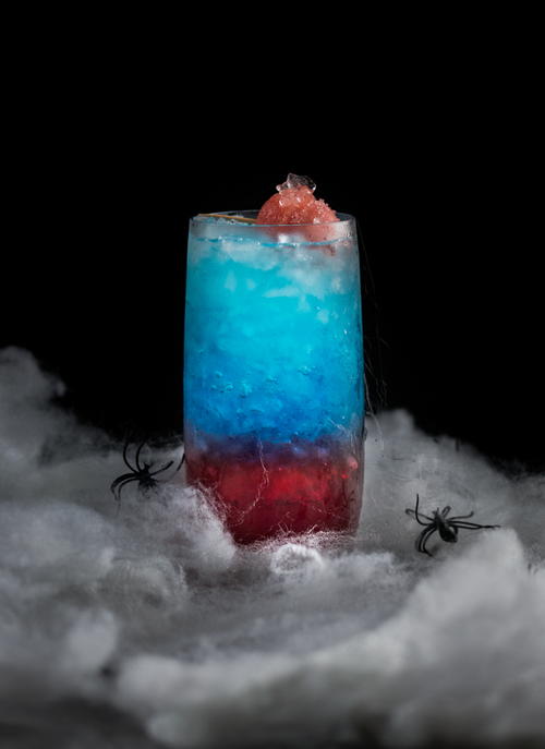 Layered Spiderman Cocktail Layered Spiderman Cocktail