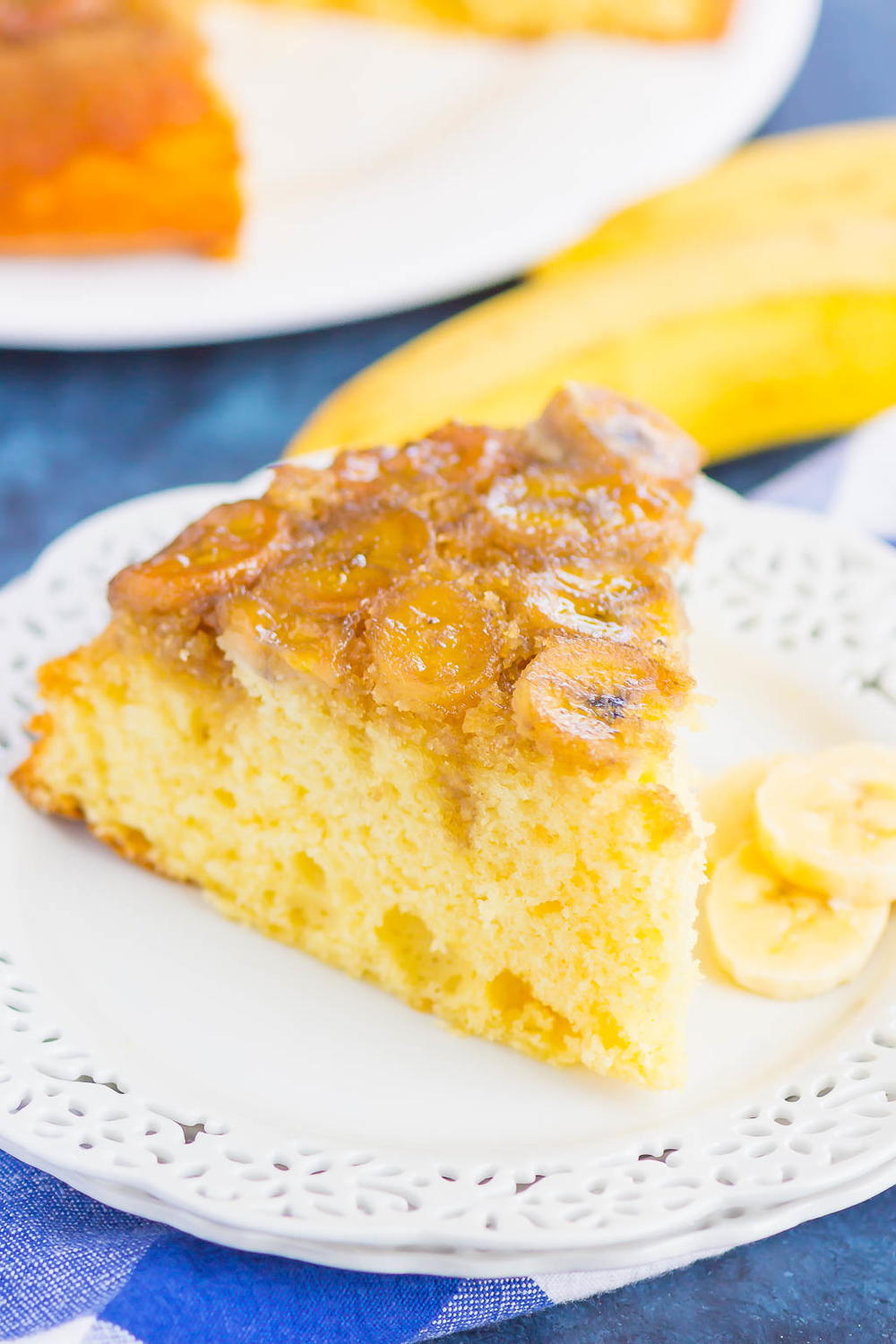 Banana Upside Down Cake | FaveSouthernRecipes.com