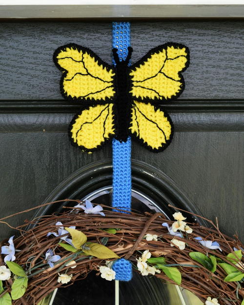 Butterfly Wreath Hanger Cover Butterfly Wreath Hanger Cover
