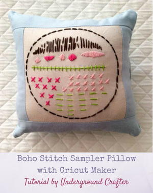 Boho Stitch Sampler Pillow