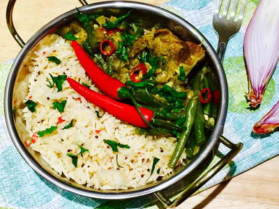 Duck Thai Curry with Fresh Coconut and Lemongrass Infused Rice Duck Thai Curry with Fresh Coconut and Lemongrass Infused Rice