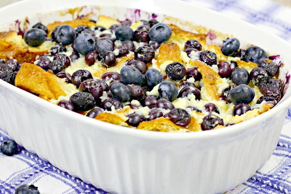 Blueberry Croissant Breakfast Casserole