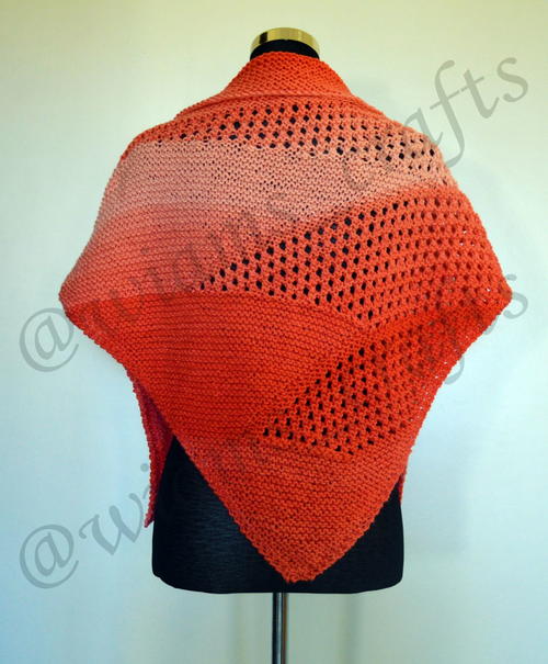 Coral Bubbly Waves Shawlette Coral Bubbly Waves Shawlette