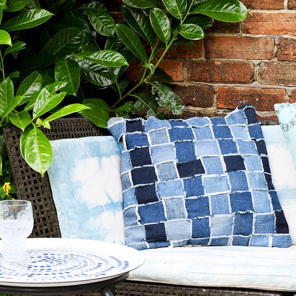 Woven Denim Pillow Woven Denim Pillow