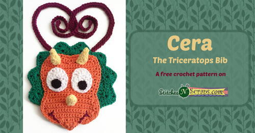 Cera the Triceratops Bib Cera the Triceratops Bib