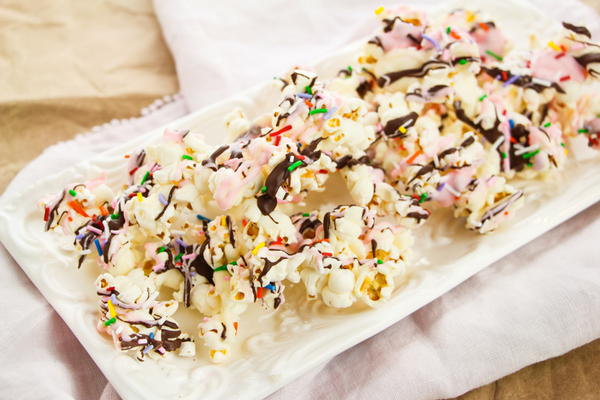 Chocolate Covered Popcorn Ice Cream Sundae Style Chocolate Covered Popcorn, Ice Cream Sundae Style