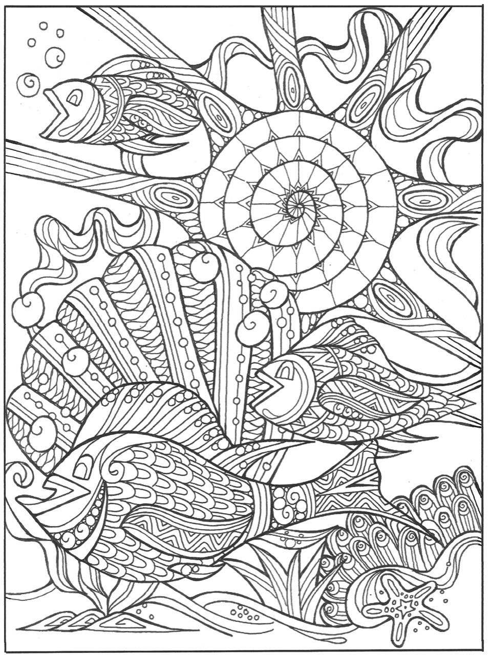 Under the Sea in Paradise Coloring Page | FaveCrafts.com