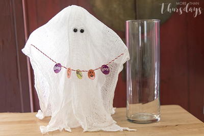 Boo! Cheesecloth Ghost Container Decoration