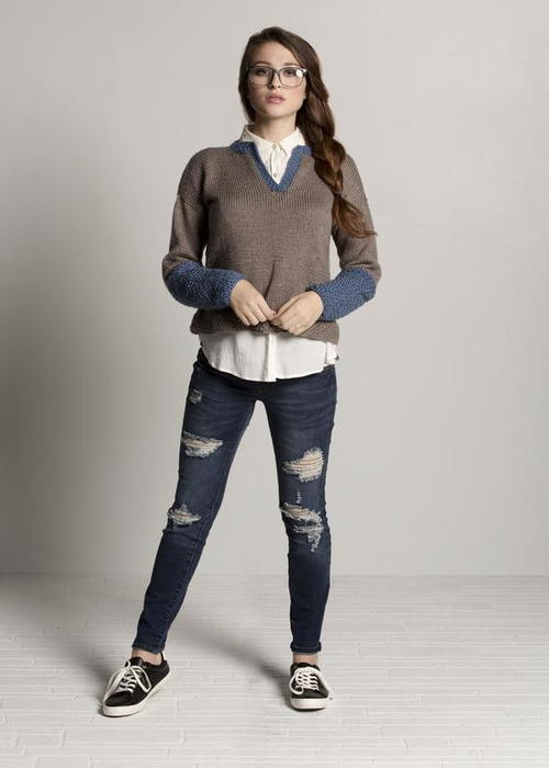 Henley Knit Sweater Pattern Henley Knit Sweater Pattern