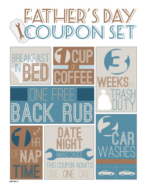 4 Free Fathers Day Printables 4 Free Father's Day Printables