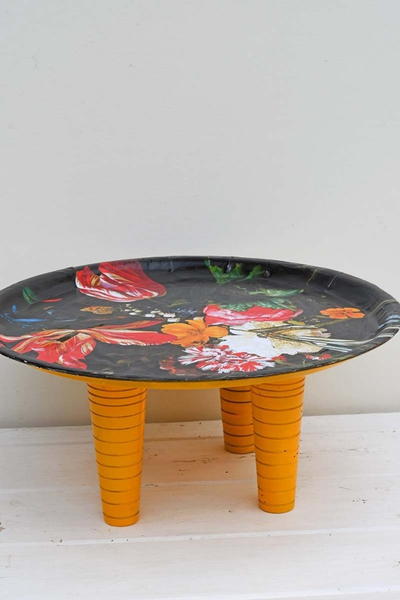 Gorgeous Floral Upcycled Tray Table