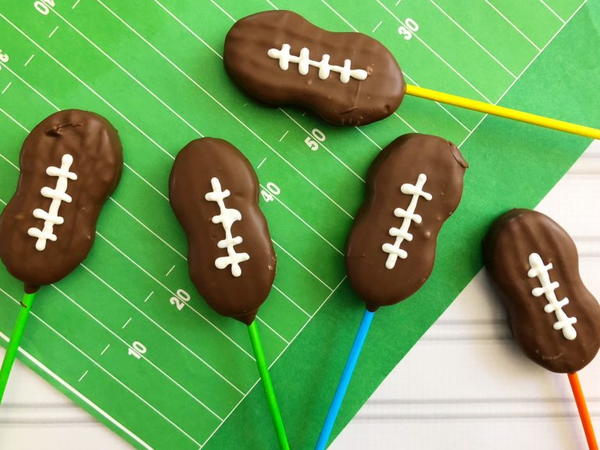 Football Cookie Pops Football Cookie Pops