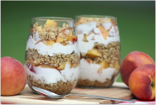 Peaches and Cream Parfait