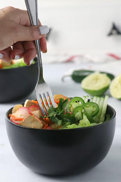Easy Tofu Banh Mi Salad Easy Tofu Banh Mi Salad