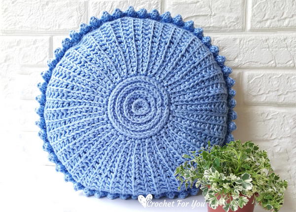 Sea Urchin Shell Crochet Pillow Sea Urchin Shell Crochet Pillow