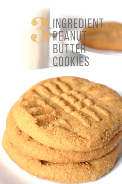3-Ingredient Peanut Butter Cookies 3-Ingredient Peanut Butter Cookies