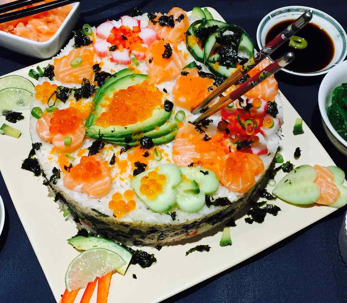 Recipes for chinese new year Homemade Sushi Cake | RecipeLion.com