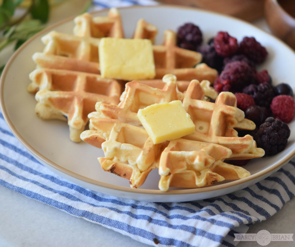 Homemade Buttermilk Waffles with Blackberries Homemade Buttermilk Waffles with Blackberries