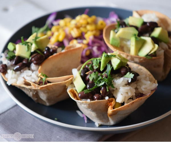 Quick and Easy Black Bean Avocado Taco Cups Quick and Easy Black Bean Avocado Taco Cups