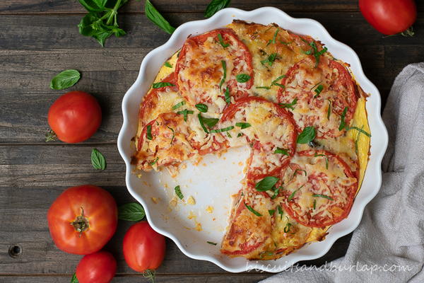 Crustless Tomato Pie Crustless Tomato Pie