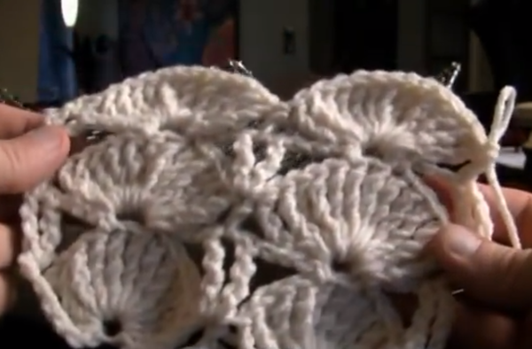 How to Crochet Jumbo Fan Pattern Left Hand Part 1