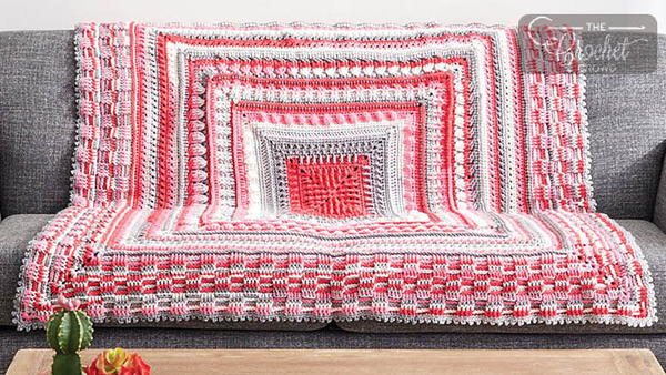 Modern Pink Crochet Throw Pattern Modern Pink Crochet Throw Pattern