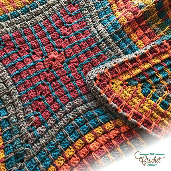 Color Splash Modern Granny Crochet Blanket Color Splash Modern Granny Crochet Blanket