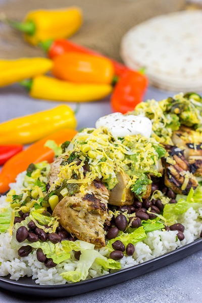 Grilled Jerk Chicken Burrito Bowls Grilled Jerk Chicken Burrito Bowls
