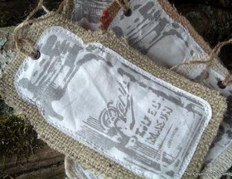 Rustic Burlap Jar Ornament Rustic Burlap Jar Ornament
