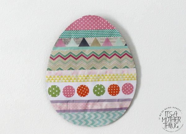 Washi Tape Easter Egg Wall Hanging Craft Washi Tape Easter Egg Wall Hanging Craft