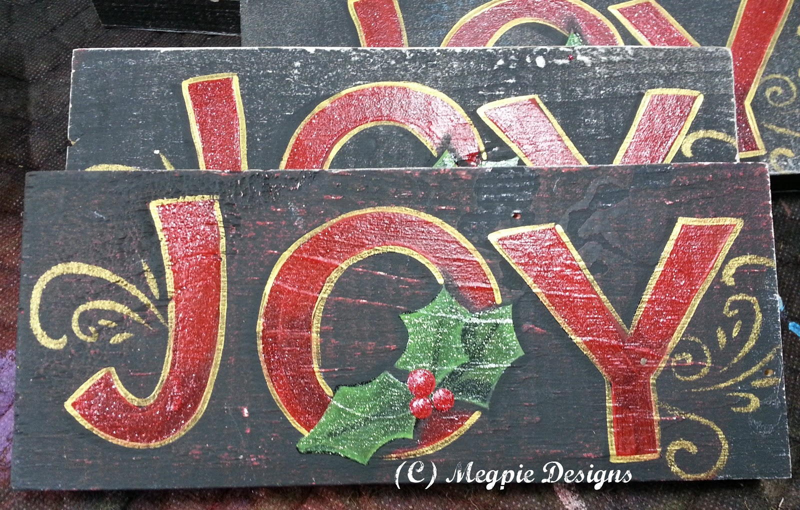 Wooden Joy Sign