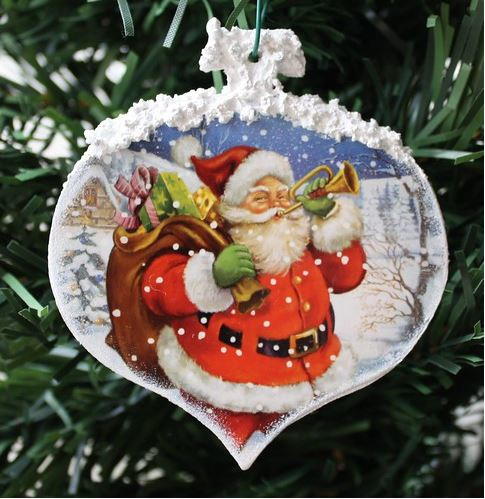 Snow Topped Carved Ornament Snow Topped Carved Ornament