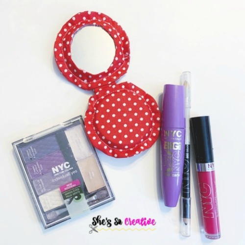 Fabric Compact Mirror Fabric Compact Mirror