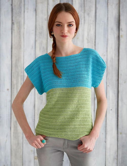 Crochet Summer Colorblock Top Crochet Summer Colorblock Top