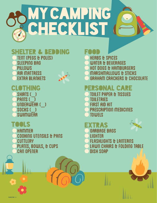 Free Camping Printables Activities Free Camping Printables & Activities