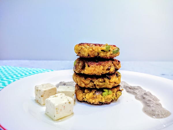 Cheesy Quinoa Patties with Coconut-Walnut Sauce Cheesy Quinoa Patties with Coconut-Walnut Sauce