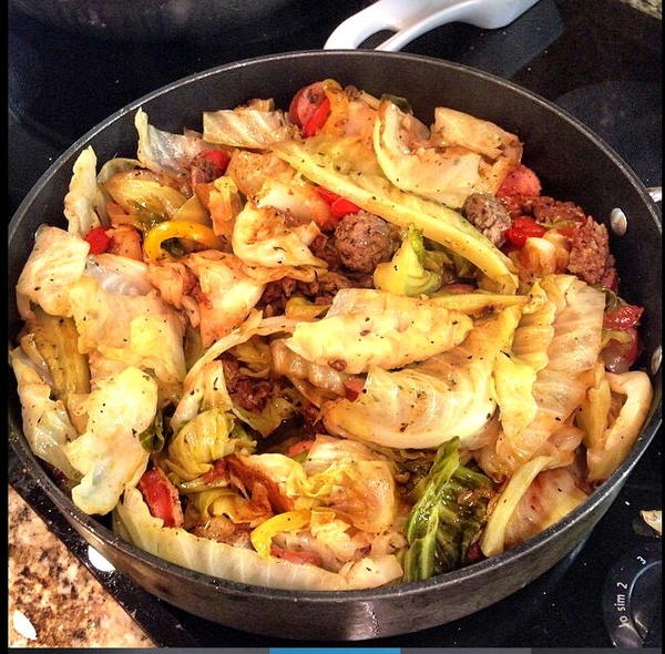 Fried Cabbage and Sausage Fried Cabbage and Sausage