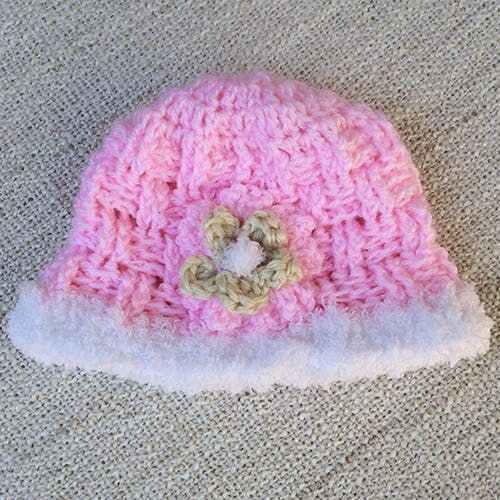 Basketweave Crochet Baby Beanie Basketweave Crochet Baby Beanie