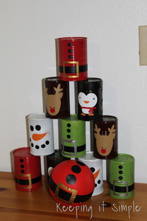 Christmas Bowling Cans