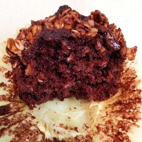 Chocolate Zucchini Muffins with Granola Chocolate Zucchini Muffins with Granola