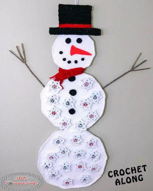 Friendly Snowman Crochet Advent Calendar
