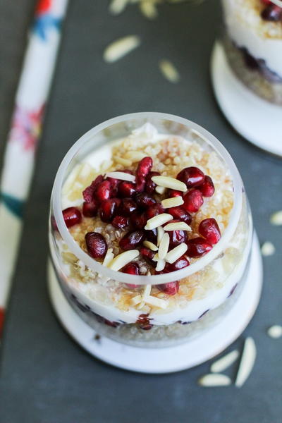 Pomegranate Parfait with Honey and Quinoa Pomegranate Parfait with Honey and Quinoa