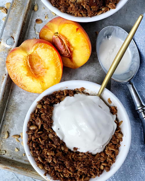 Single Serve Spiced Peach Crisp Single Serve Spiced Peach Crisp