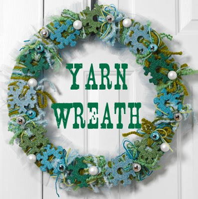 Snowflake and Yarn Wreath